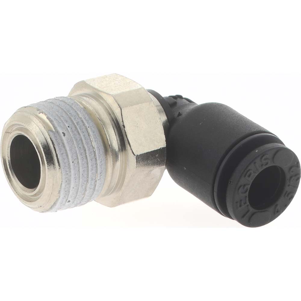 Legris Push-to-Connect Fitting: Male Elbow, 1/8", NPT, 5/32" OD - 3109 04 11