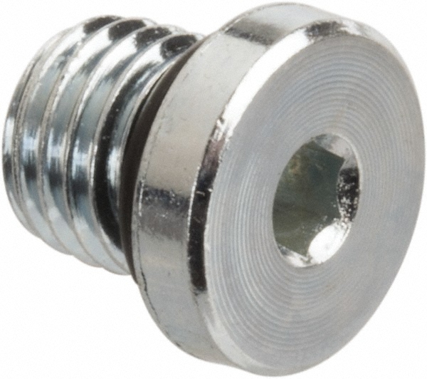 Parker Industrial Pipe Hex Socket Plug: 3/8-24 Male Thread, Male Straight Thread O-Ring - 3 HP5ON-S