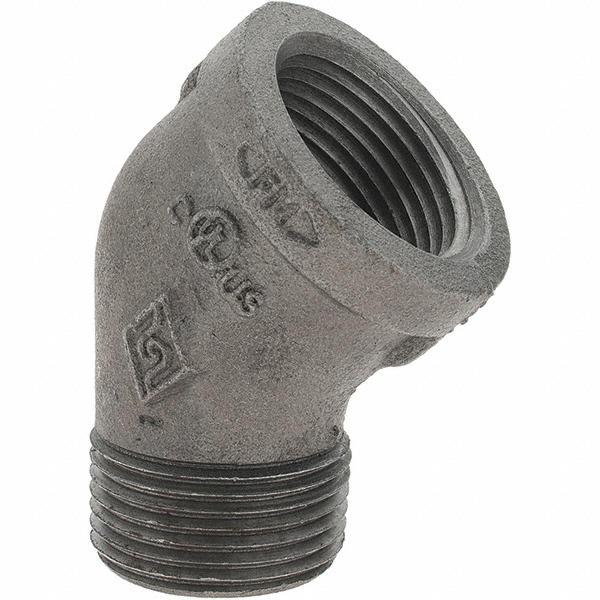 B&K Mueller Black 45 deg Street Elbow: 1", Threaded - 520-505HN