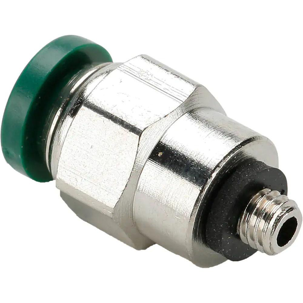 Parker Push-to-Connect Push-to-Connect x Male NPTF Fitting: Connector, 1/8 Thread, NPTF, 1/4" OD - W68PLP-4-2