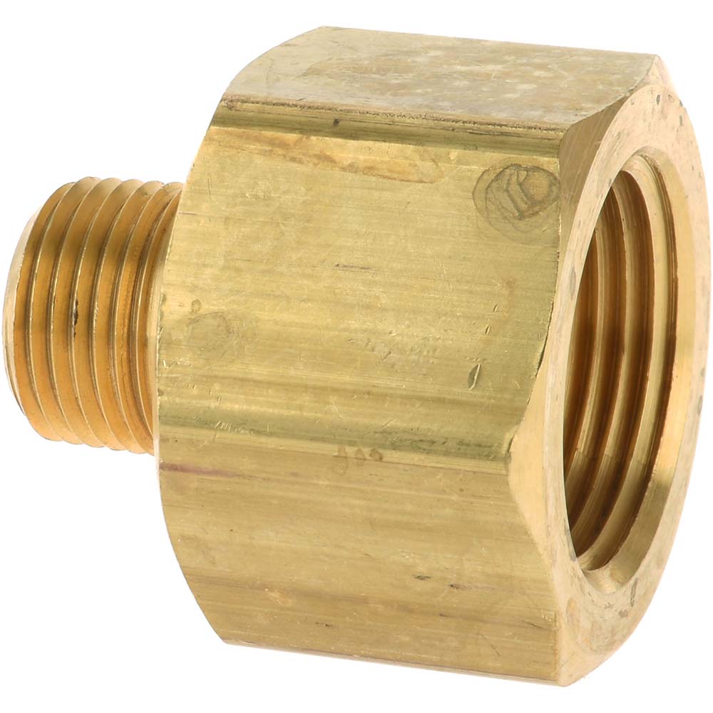 Parker Industrial Pipe Adapter: 3/4" Female Thread, 3/8" Male Thread, MNPTF x FNPTF - -10834-1