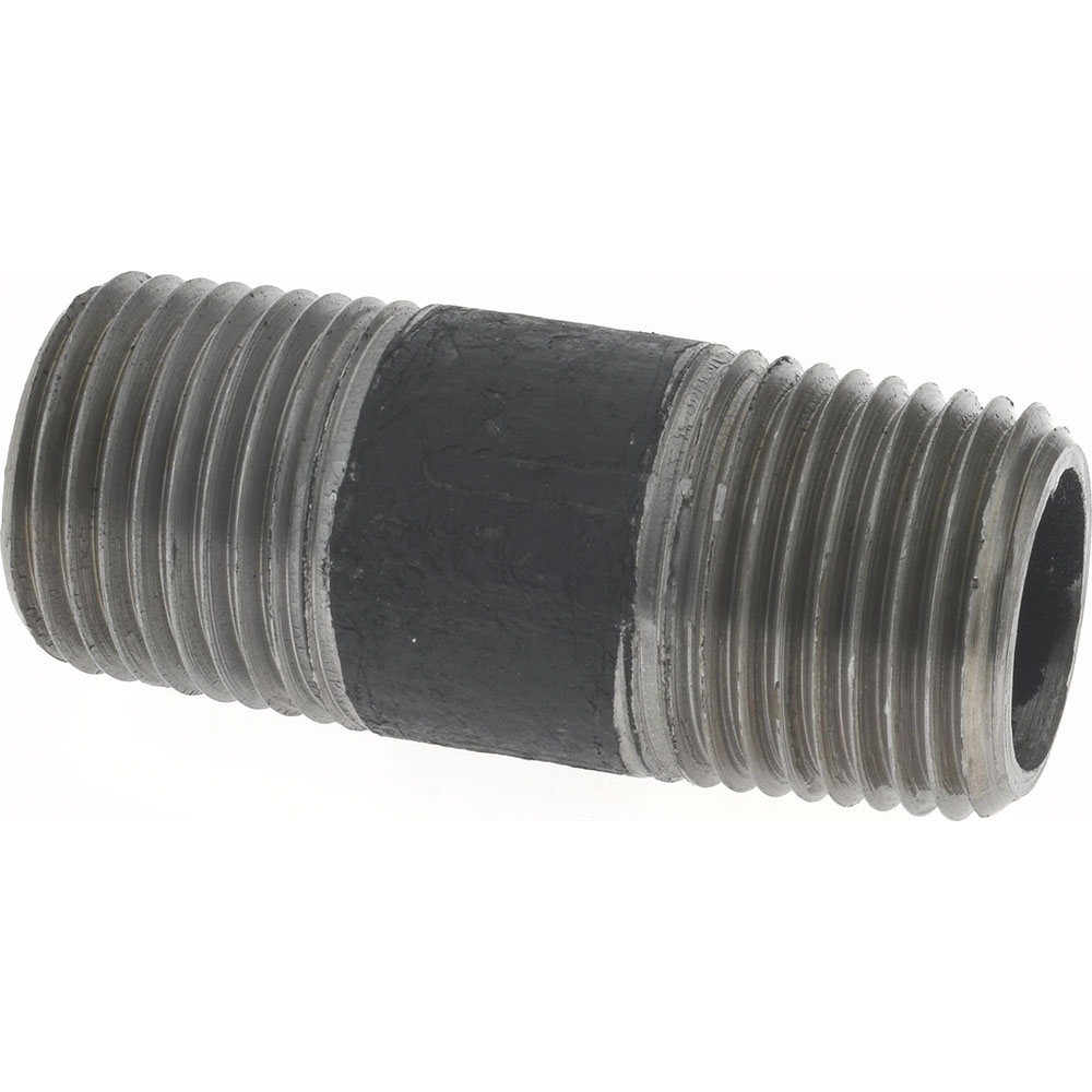 Value Collection Black Pipe Nipple: 1/2" Dia x 2" Long, Schedule 80 - XNBS04020