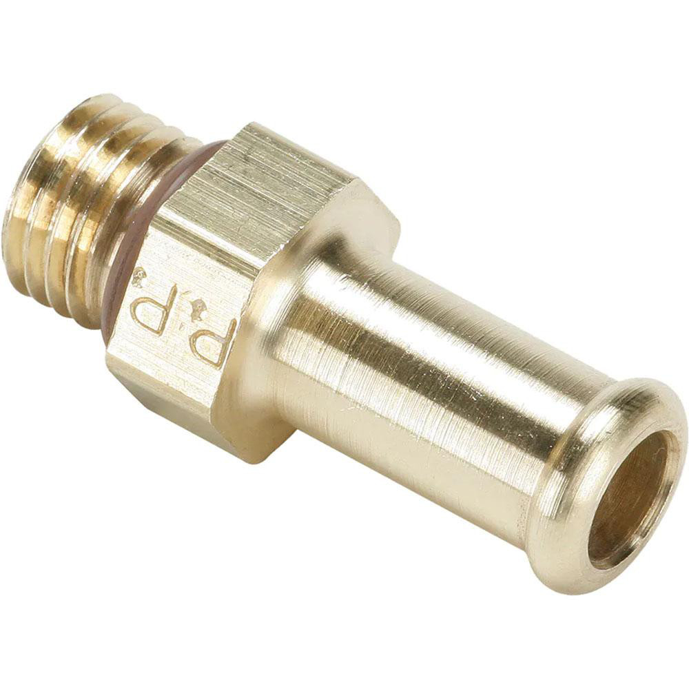 Parker Barbed Hose Fitting: 7/16-20" x 3/8" ID Hose, Elbow - 1695HB-6-4