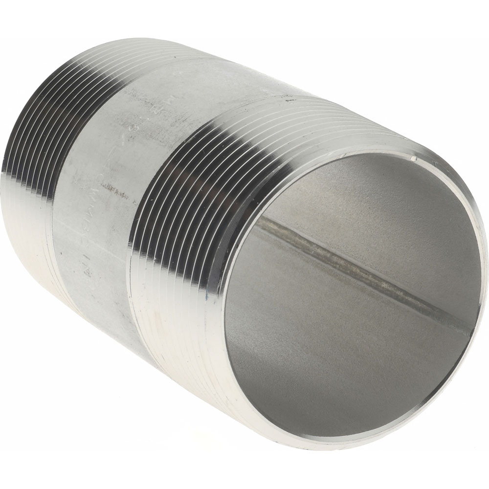 Merit Brass Stainless Steel Pipe Nipple: 1-1/2" Pipe, Grade 316 & 316L - 6024-300