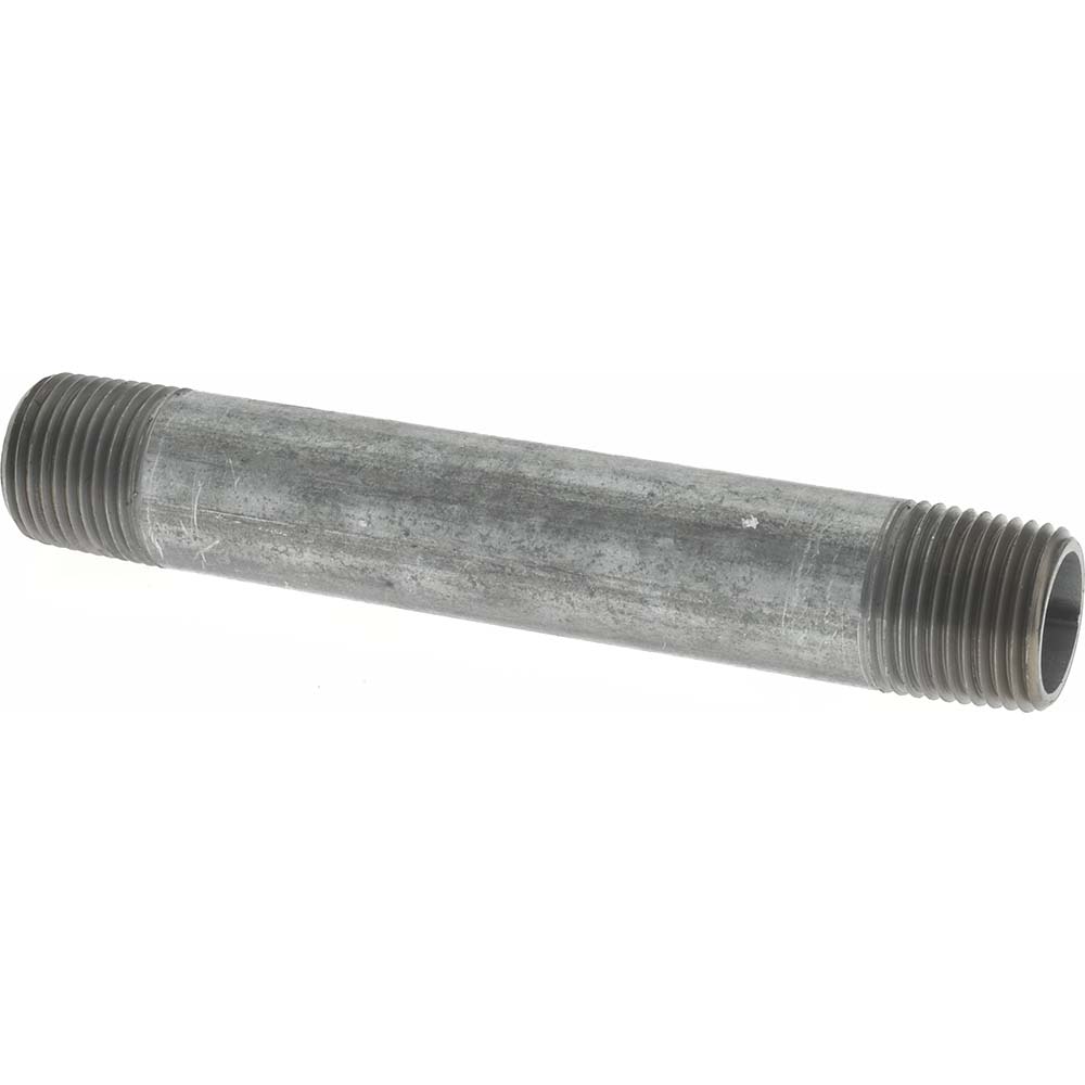 Value Collection Galvanized Pipe Nipple: 3/8", 3" Long, Schedule 40, Steel - NG03030