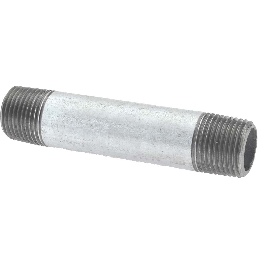Value Collection Galvanized Pipe Nipple: 3/8", 3" Long, Schedule 40, Steel - NG03030