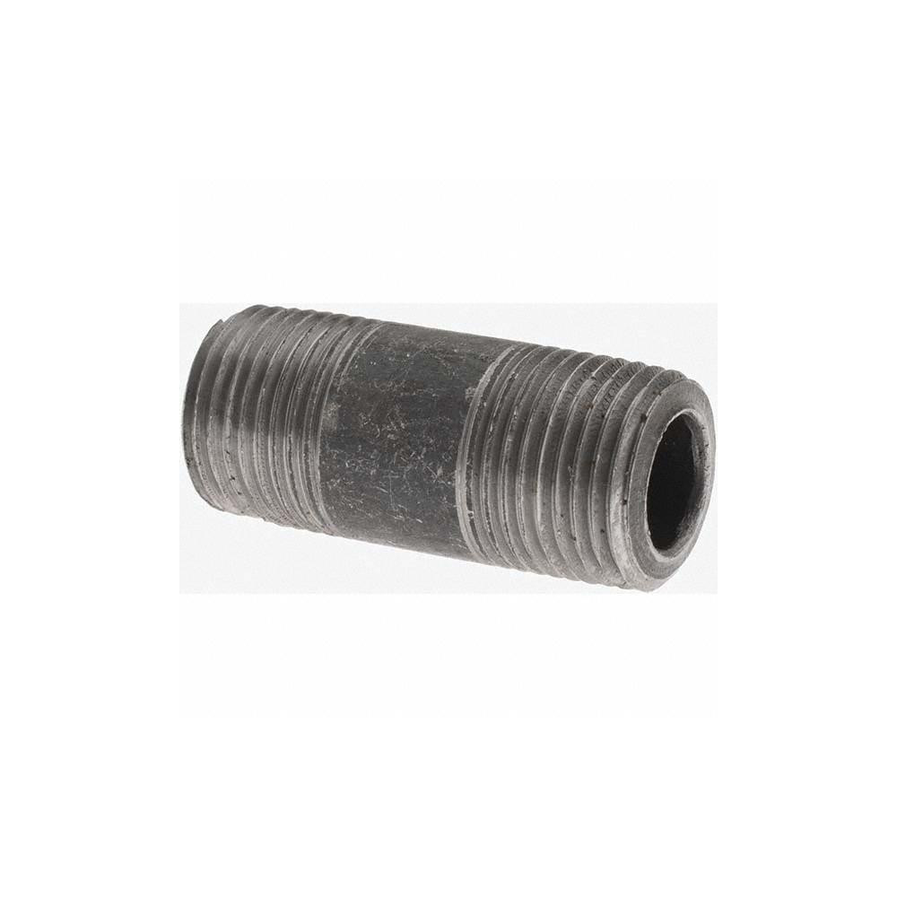 Value Collection Black Pipe Nipple: 3/8" Dia x 1-1/2" Long, Schedule 80 - BD-13640