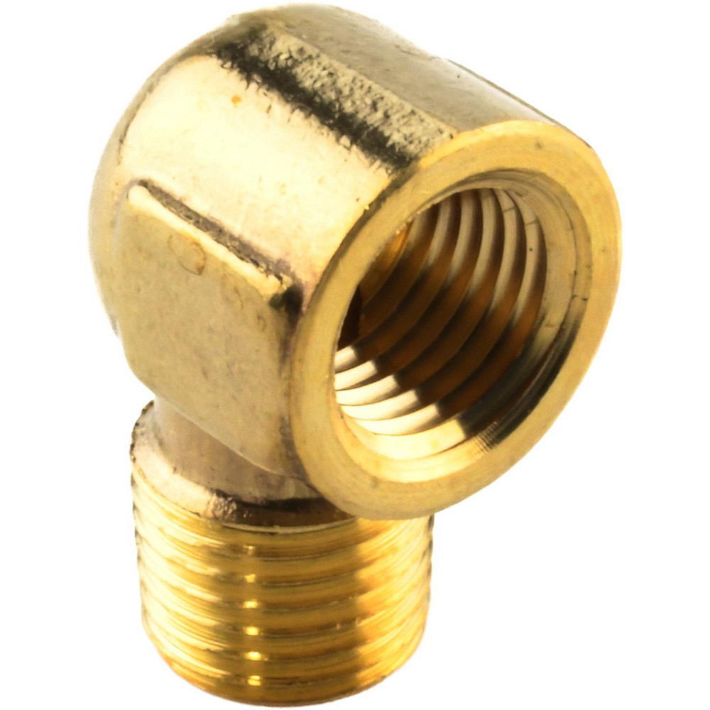 CerroBrass Industrial Pipe 90 ° Street Elbow: 1/4" Female Thread, 1/4" Male Thread, MNPTF x FNPTF - P-116A-B