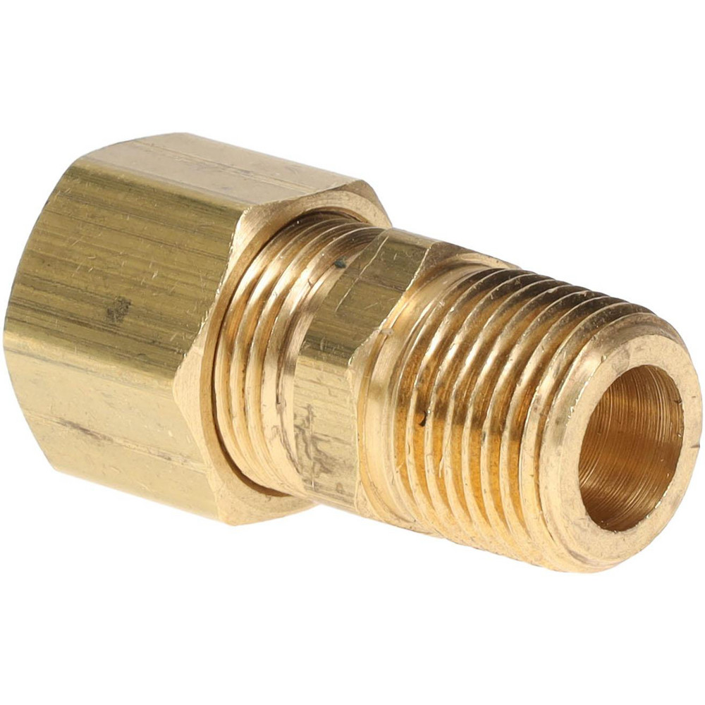 Parker Compression Tube Male Connector: 1/2-14, 1/2" Tube OD, Compression x MNPTF - 68C-8-8
