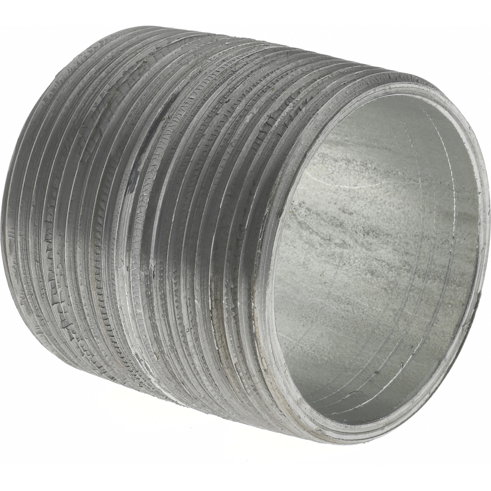 Value Collection Galvanized Pipe Nipple: 1-1/2", 1-3/4" Long, Schedule 40, Steel - NG08001