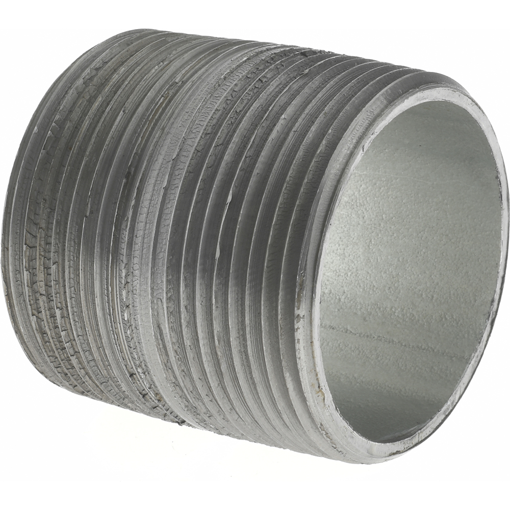 Value Collection Galvanized Pipe Nipple: 1-1/2", 1-3/4" Long, Schedule 40, Steel - NG08001