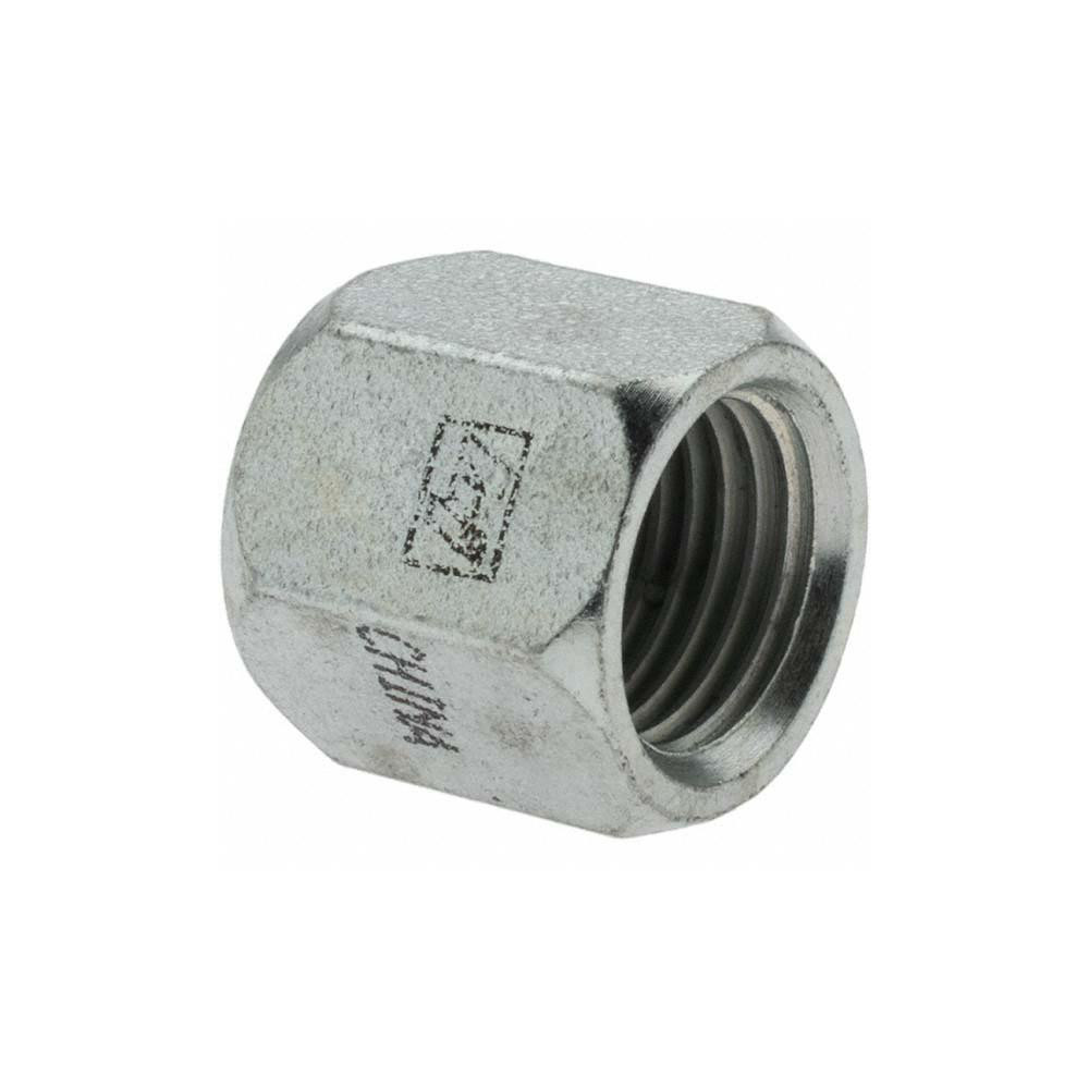 Brennan Steel Flared Tube Cap: 5/16" OD, 1/2-20 Thread, 37 deg Flared Angle - 10443
