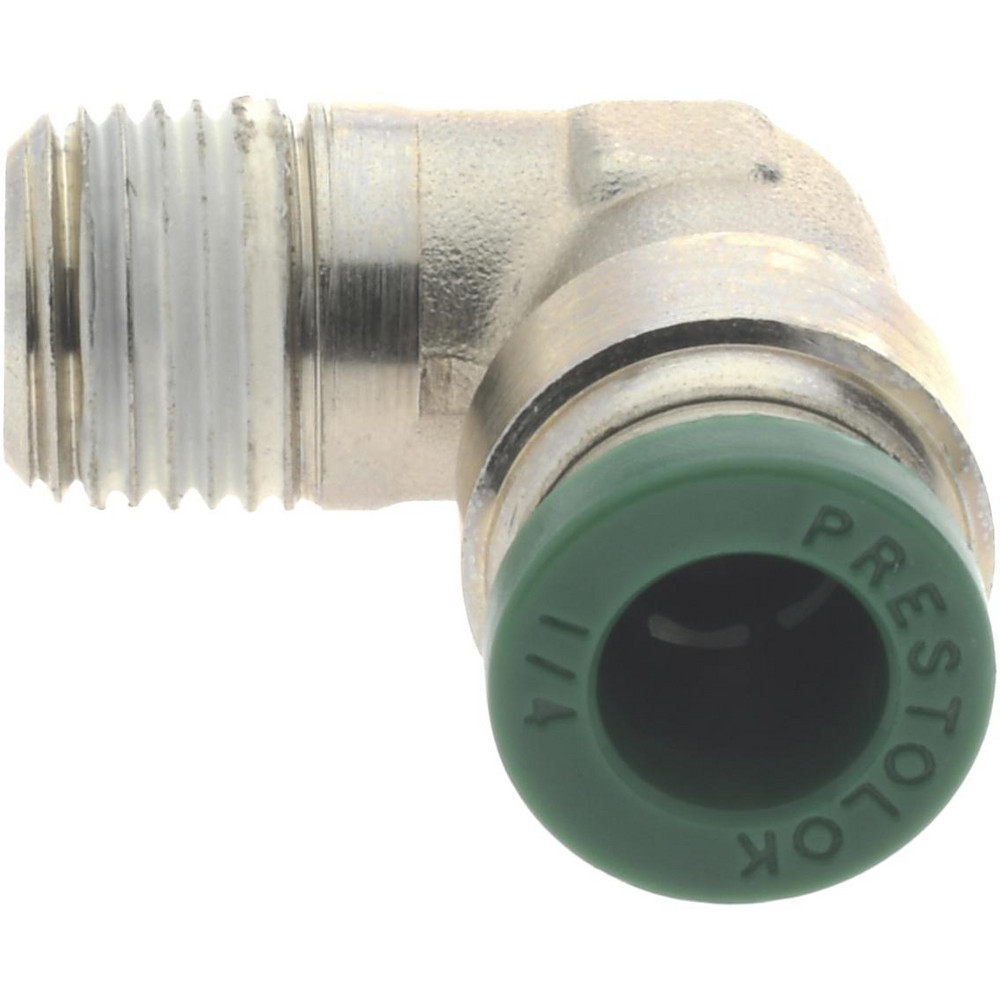 Parker Push-to-Connect Push-to-Connect x Female NPTF Fitting: Bulkhead Connector, 3/8 Thread, NPTF, 3/8" OD - 66PLPBH-6-6