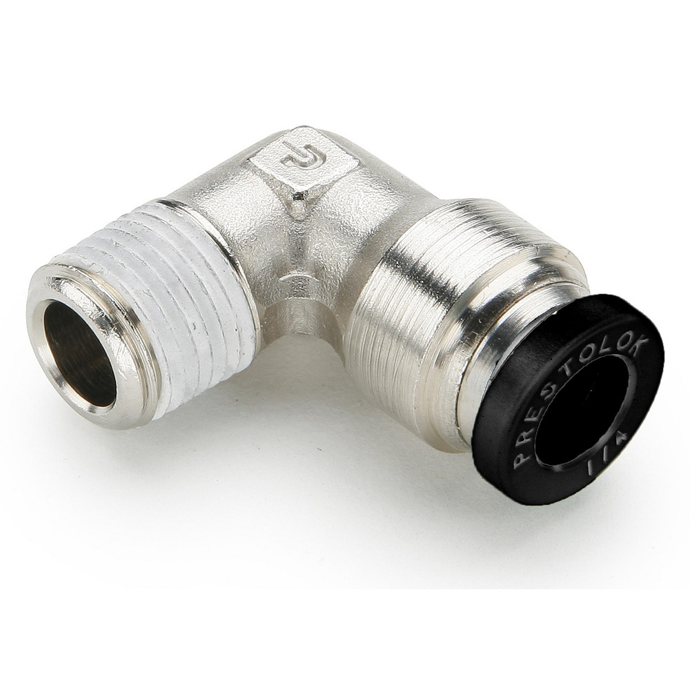 Parker Push-to-Connect Push-to-Connect x Female NPTF Fitting: Bulkhead Connector, 3/8 Thread, NPTF, 3/8" OD - 66PLPBH-6-6