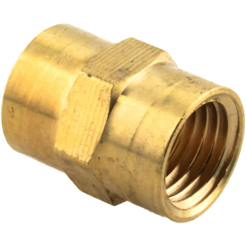 Merit Brass Brass Pipe Nipple: Threaded on Both Ends, 3-1/2" OAL, 3/8" NPT - 2106-350