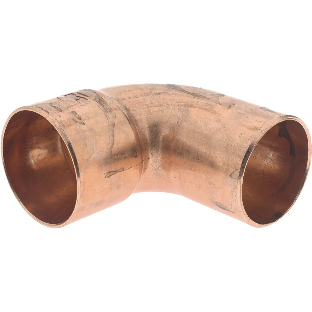 Mueller Industries Wrot Copper Pipe 45 ° Elbow: 2" Fitting, C x C, Solder Joint - W 03059