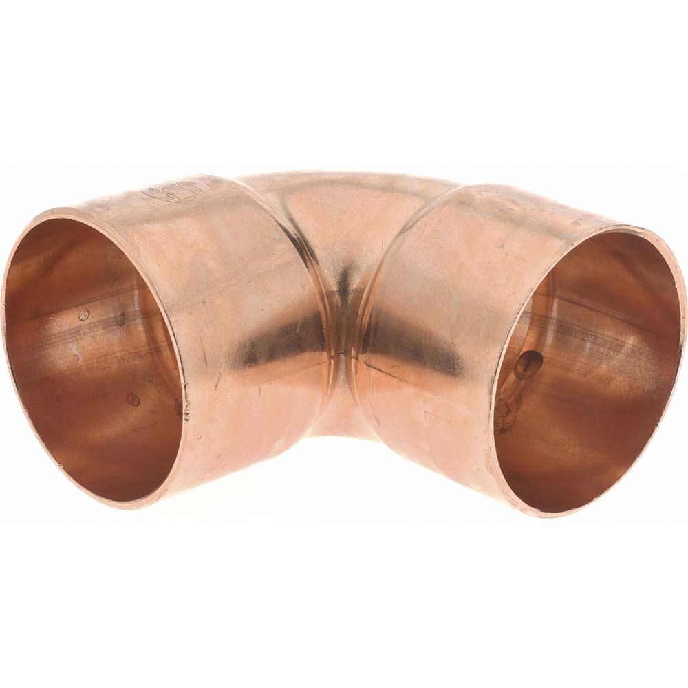 Mueller Industries Wrot Copper Pipe 45 ° Elbow: 2" Fitting, C x C, Solder Joint - W 03059