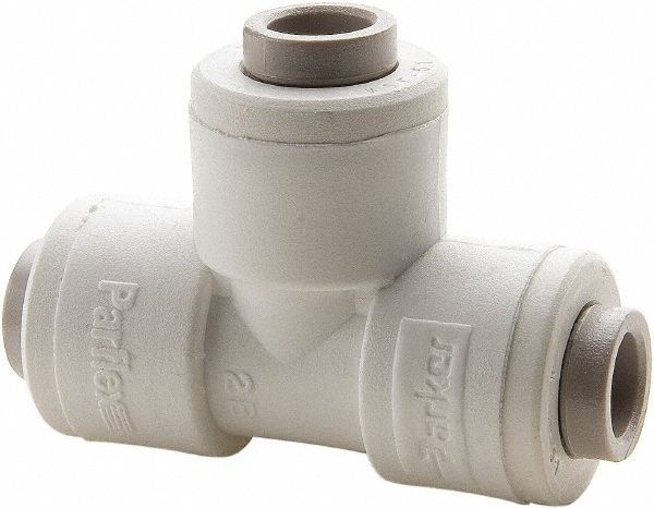 Parker Push-to-Connect Push-to-Connect x Push-to-Connect Fitting: Union Tee, 1/4" OD - PP4TU4