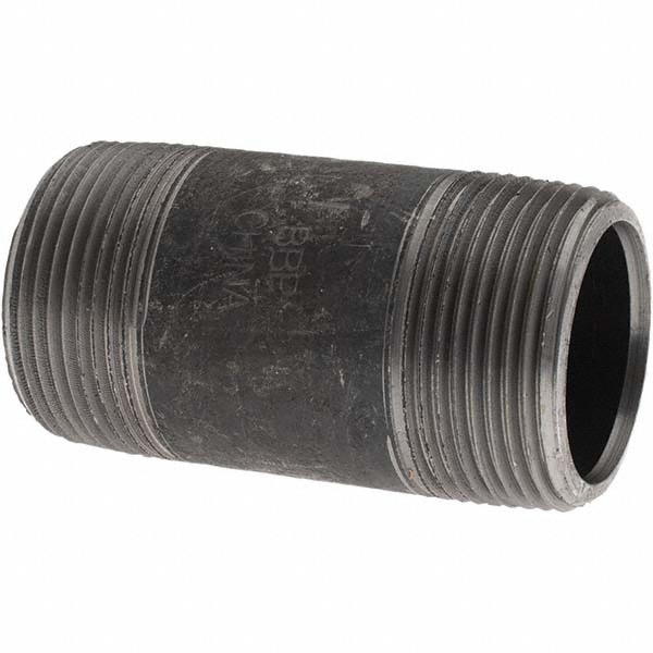 Value Collection Black Pipe Nipple: 1-1/4" Dia x 4" Long, Schedule 40 - MSCNB07040
