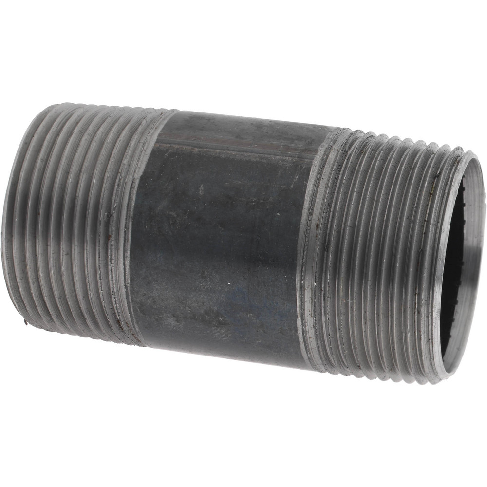 Value Collection Black Pipe Nipple: 1-1/4" Dia x 4" Long, Schedule 40 - MSCNB07040