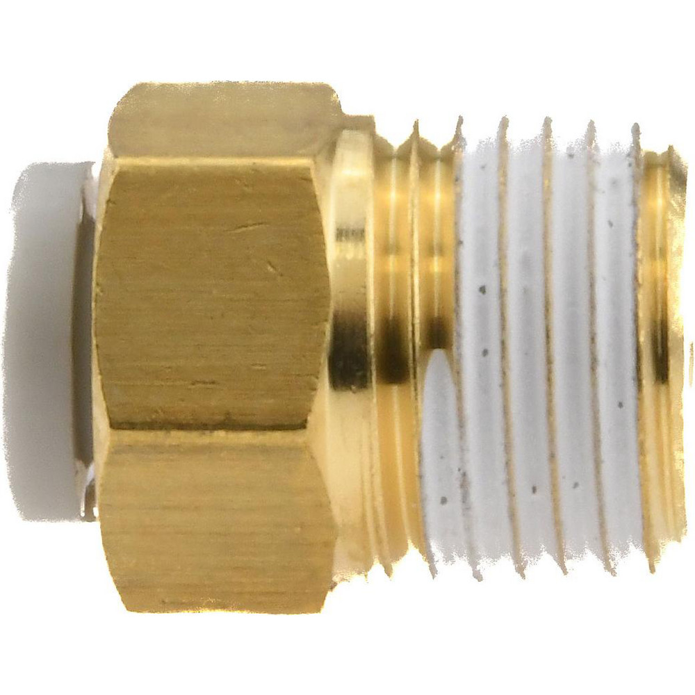 SMC PNEUMATICS Push-to-Connect Push-to-Connect Fitting: Connector, BSPT, 4.00 mm OD - KQ2H04-01AS