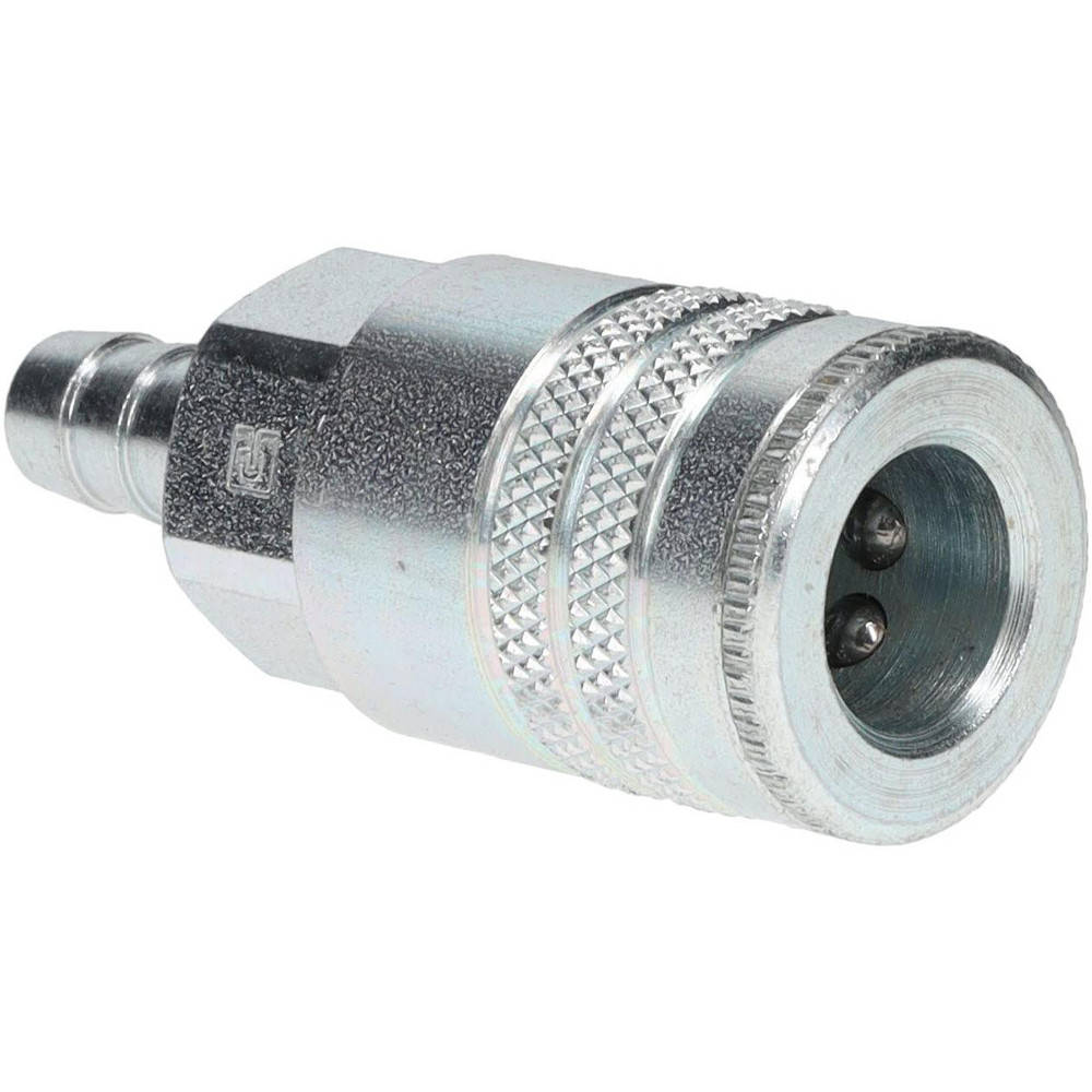 Parker Pneumatic Hose Coupling: 3/8" Body Dia, Industrial Interchange - 24-5BP
