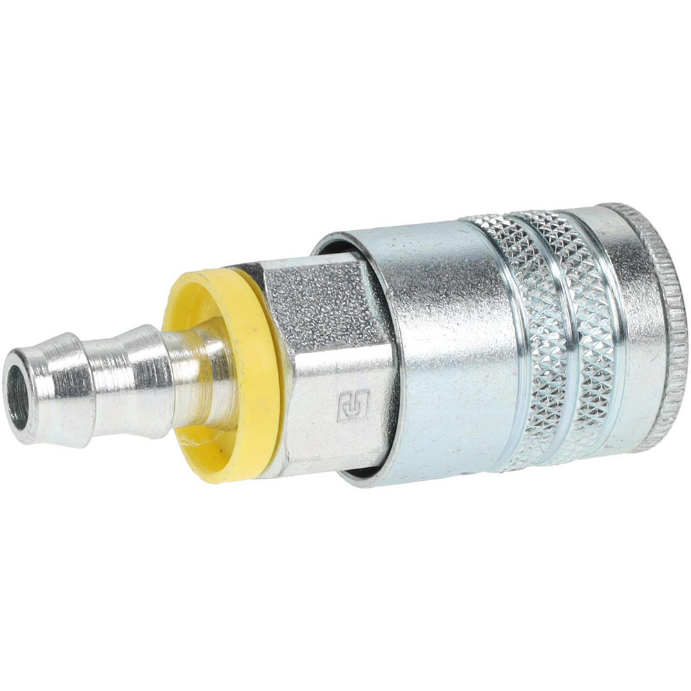 Parker Pneumatic Hose Coupling: 3/8" Body Dia, Industrial Interchange - 24-5BP