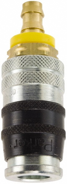 Parker Pneumatic Hose Coupling: 3/8" Body Dia, Industrial Interchange - 24-5BP