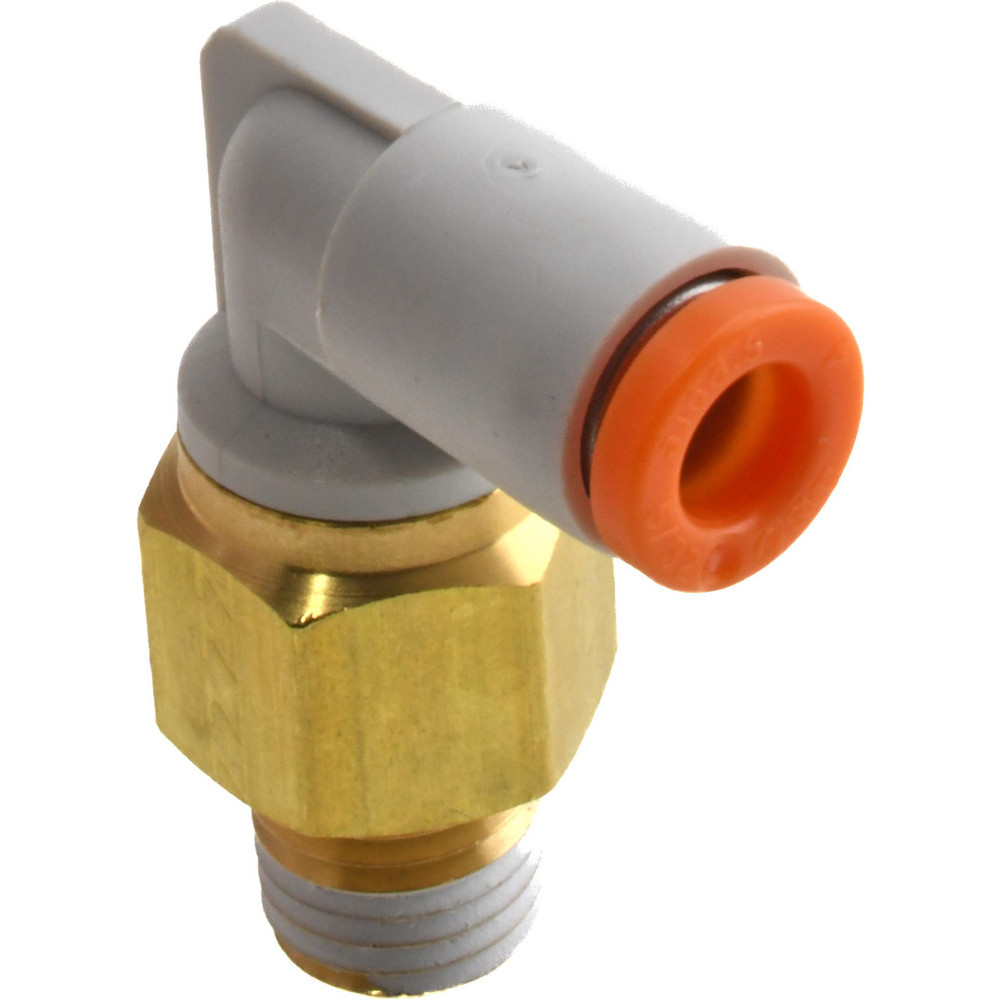 SMC PNEUMATICS Push-to-Connect Push-to-Connect Fitting: Elbow, NPT, 5/32" OD - KQ2L03-33AS