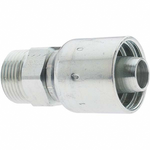 Parker Hydraulic Hose Code 61 Straight Fitting: 0.75" ID, 12 mm, 1" - BD-11543-1612-1