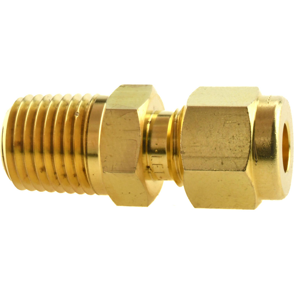 Ham-Let Compression Tube Connector: 1/4" Tube OD, Compression x MNPT - 3102161