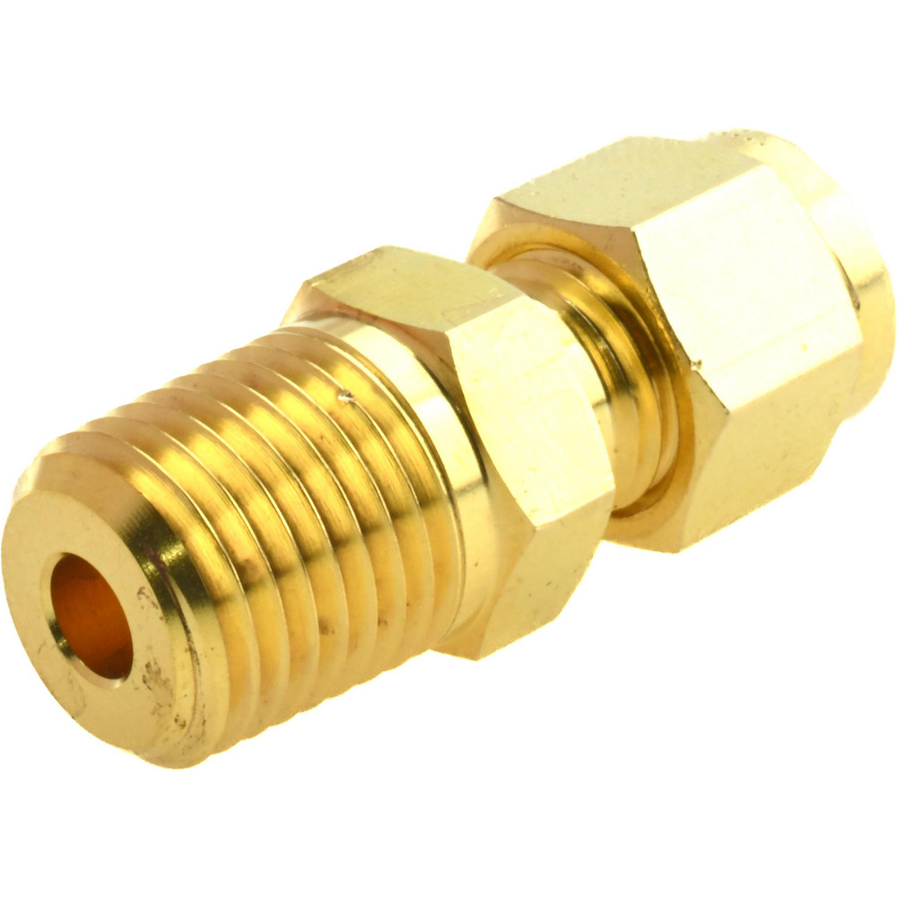 Ham-Let Compression Tube Connector: 1/4" Tube OD, Compression x MNPT - 3102161