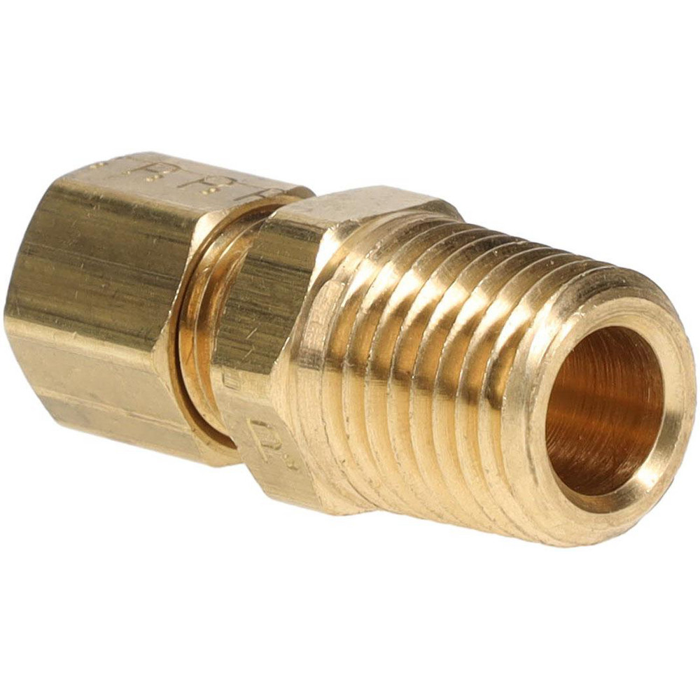 Ham-Let Compression Tube Connector: 1/4" Tube OD, Compression x MNPT - 3102161