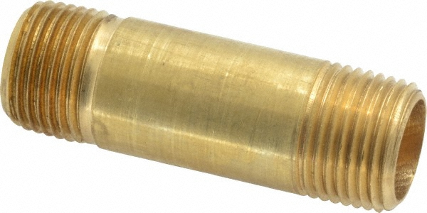 Parker Industrial Pipe Long Nipple: 3/8" Male Thread, MNPTF - 10836