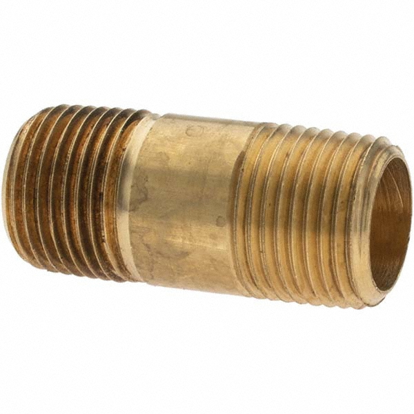 Parker Industrial Pipe Long Nipple: 3/8" Male Thread, MNPTF - 10836
