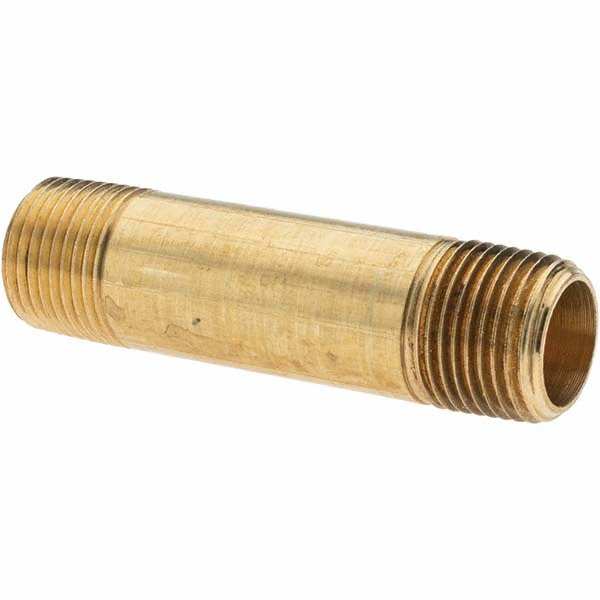 Parker Industrial Pipe Long Nipple: 3/8" Male Thread, MNPTF - 10836