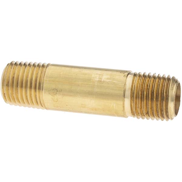 Parker Industrial Pipe Long Nipple: 3/8" Male Thread, MNPTF - 10836