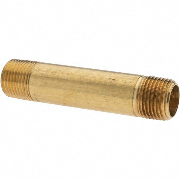 Parker Industrial Pipe Long Nipple: 3/8" Male Thread, MNPTF - 10836