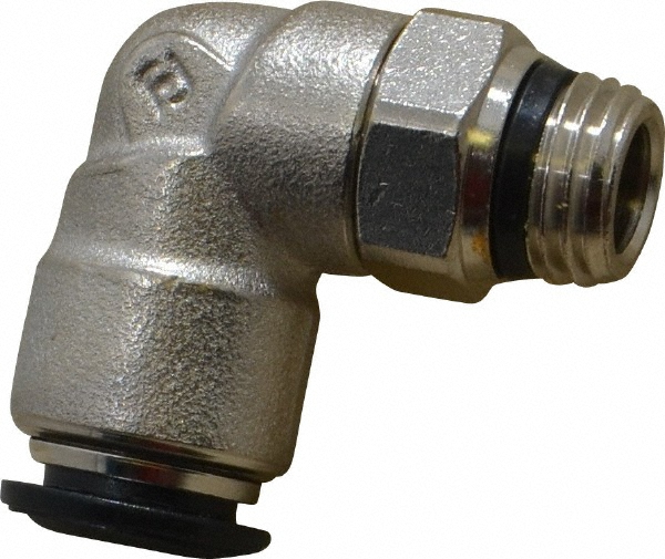 Aignep USA Push-to-Connect Tube x Universal Thread Fitting: Swivel Elbow, Universal, 1/2" OD - 87110-08-08