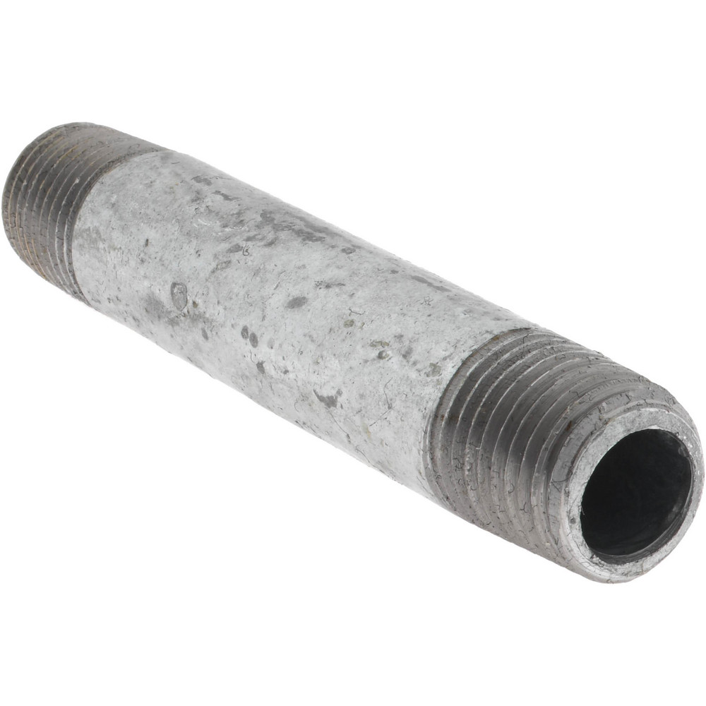 Value Collection Galvanized Pipe Nipple: 1/4", 3" Long, Schedule 40, Steel - MSCNG02030