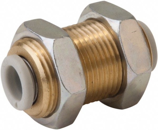 SMC PNEUMATICS Push-to-Connect Push-to-Connect Fitting: Bulkhead Union, M28x1.5 Thread, UNF, 16.00 mm OD - KQ2E16-00A