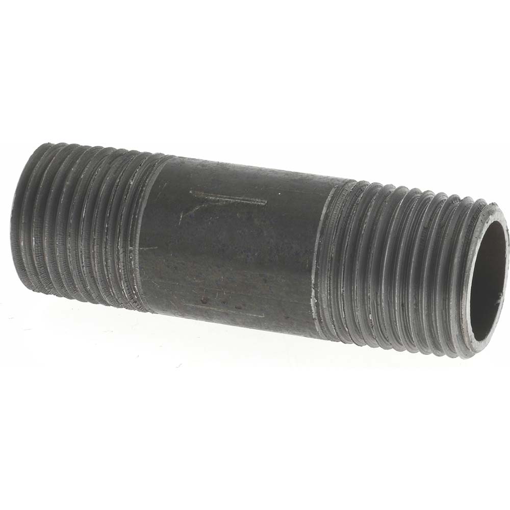 Anvil Black Pipe Nipple: 3/8" Dia x 5" Long, Schedule 80 - 0330511007