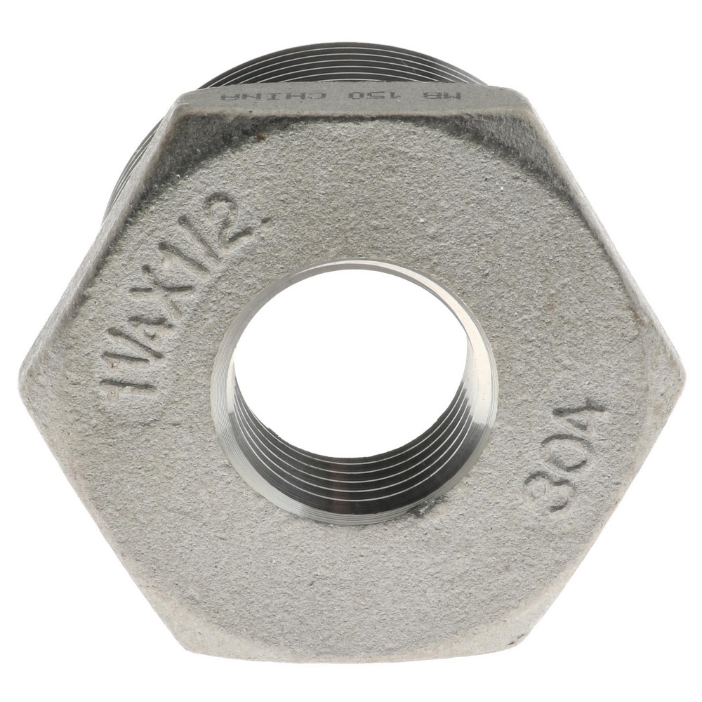Value Collection Pipe Hex Bushing: 1-1/4 x 1/2", 304 Stainless Steel - 4HB11/4*1/2