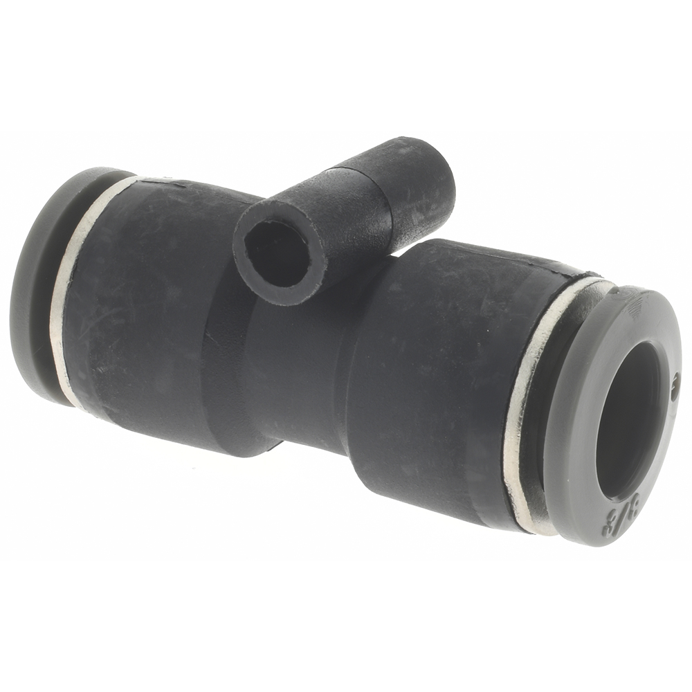 Norgren Push-to-Connect Tube x MNPT x Tube x Male Fitting: 90 deg Swivel Elbow, NPTF, 3/8" OD - C24470648