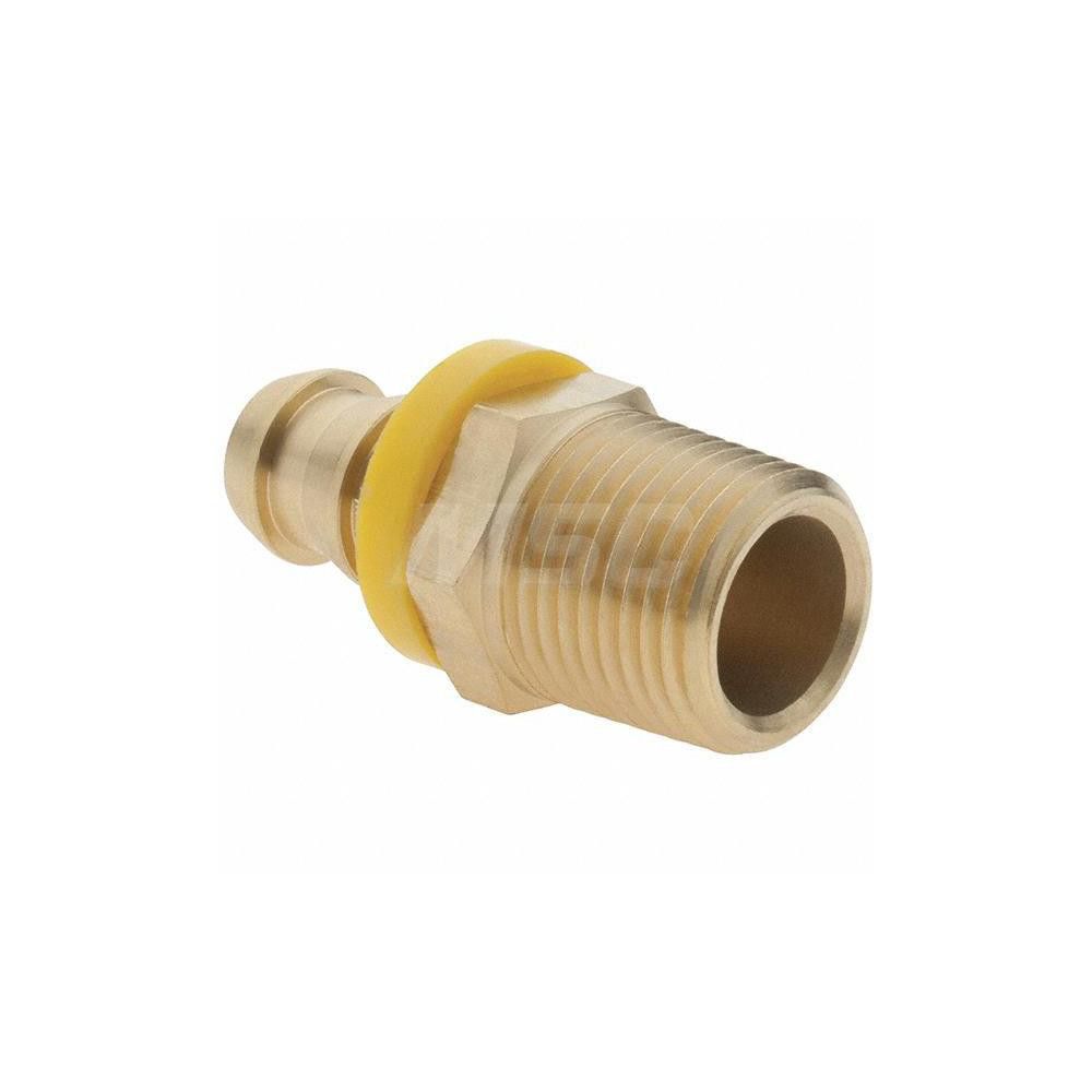 Value Collection Barbed Push-On Hose Male Connector: 1/2" NPTF, Brass - 2750003030