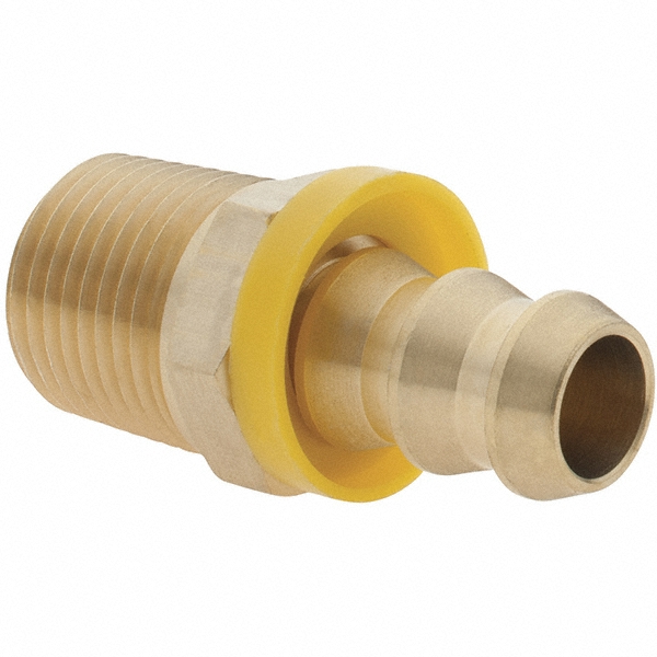 Value Collection Barbed Push-On Hose Male Connector: 1/2" NPTF, Brass - 2750003030