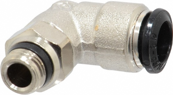 Aignep USA Push-to-Connect Tube x Universal Thread Fitting: Swivel Elbow, Universal, 10.00 mm OD - 50110N-10-1/4