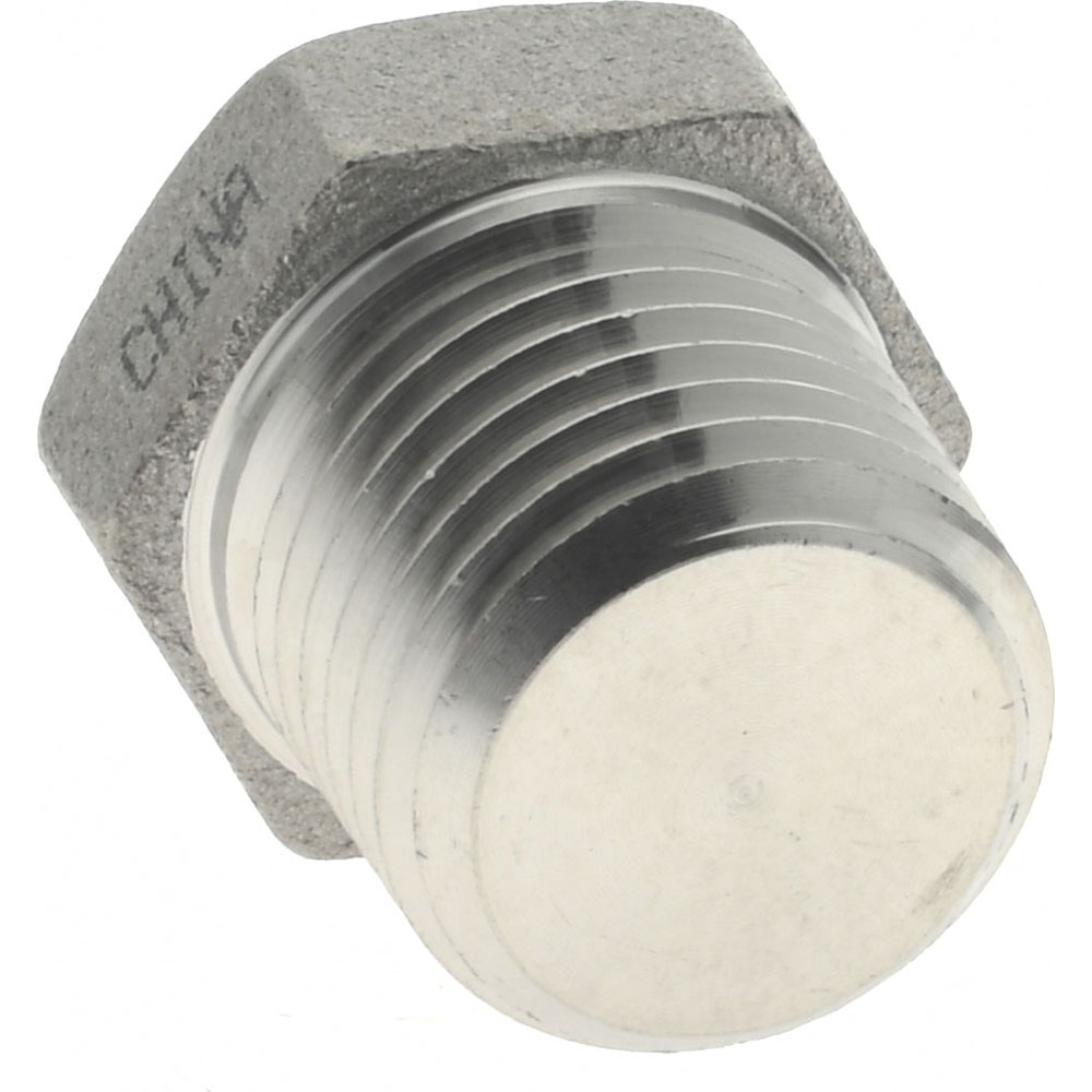 Merit Brass Pipe Hex Plug: 1/4", 316 Stainless Steel - K617H-04