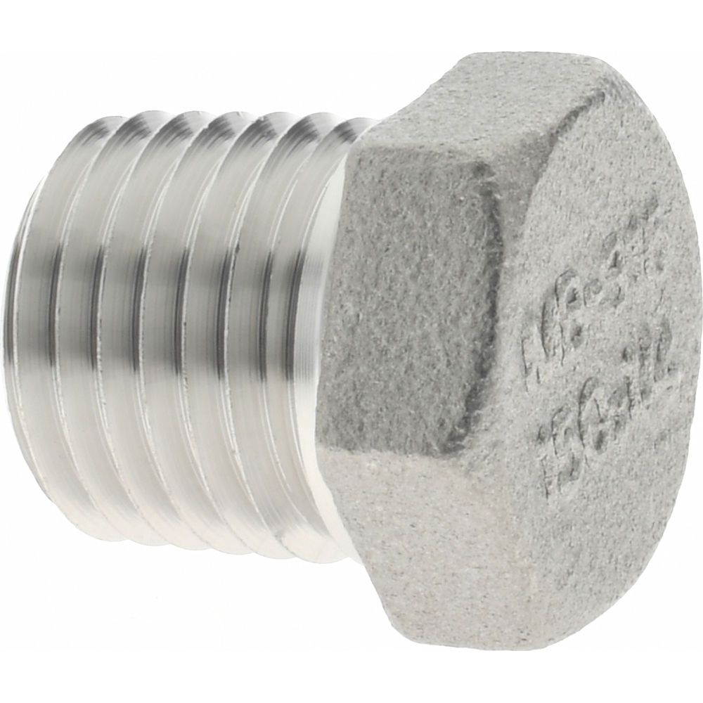 Merit Brass Pipe Hex Plug: 1/4", 316 Stainless Steel - K617H-04