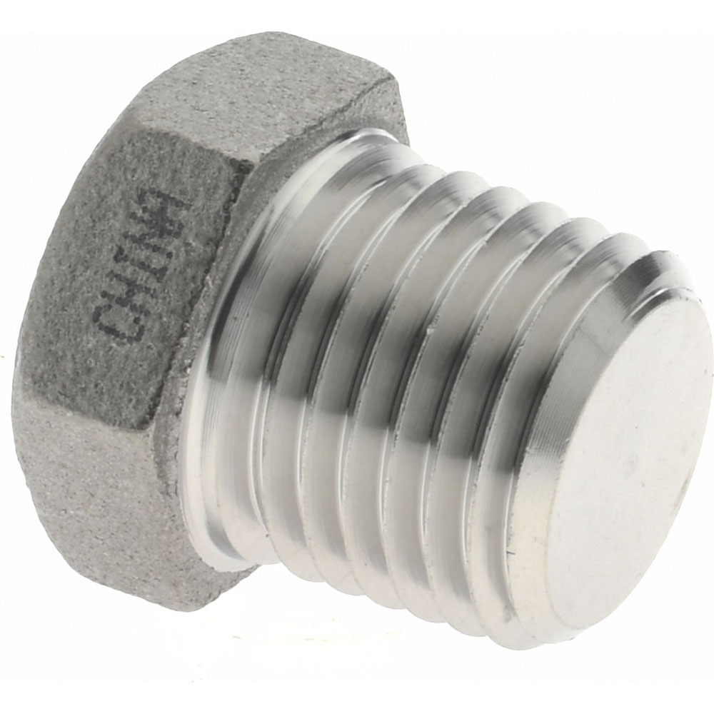 Merit Brass Pipe Hex Plug: 1/4", 316 Stainless Steel - K617H-04